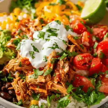 Slow Cooker Chicken Burrito Bowl Recipe
