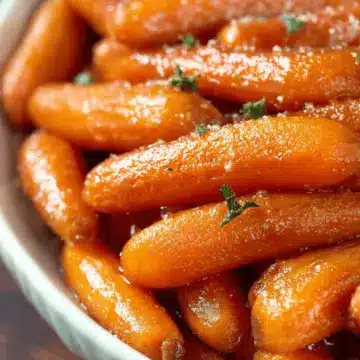 Slow Cooker Maple & Brown Sugar Glazed Carrots