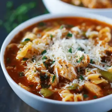 Crockpot Chicken Parmesan Soup