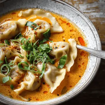 Thai Coconut Curry Dumpling Soup