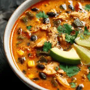 Easy Chicken, Poblano, and Black Bean Soup