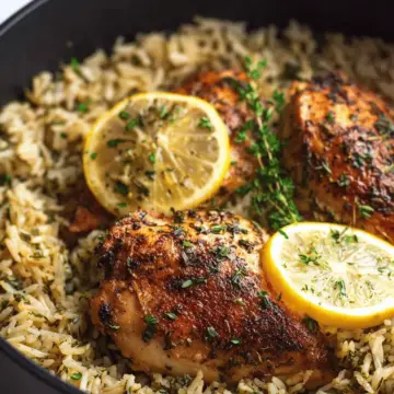 One Pot Lemon Herb Chicken and Rice