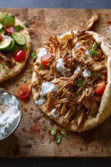 Slow cooker chicken shawarma