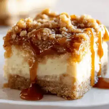 Caramel Apple Cheesecake Bars