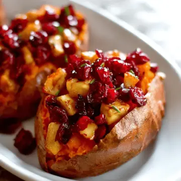Cranberry Apple Twice-Baked Sweet Potatoes