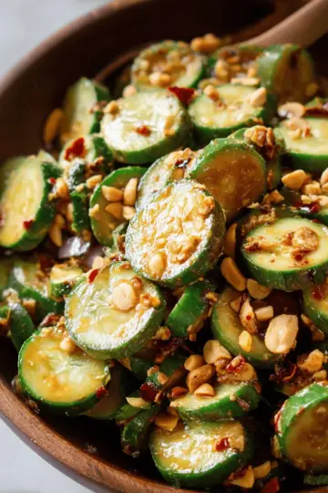 Spicy Peanut Cucumber Salad