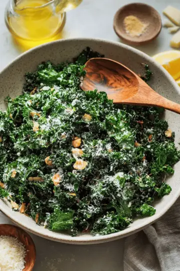 Lemony Parmesan Kale Salad