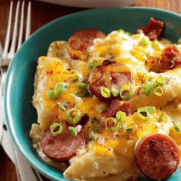 Crock Pot Pierogi and Kielbasa Casserole