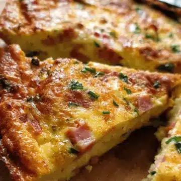 Crustless Quiche – Ham and Cheese