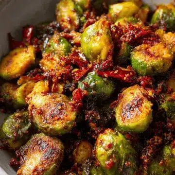 Chili Crisp Brussels Sprouts