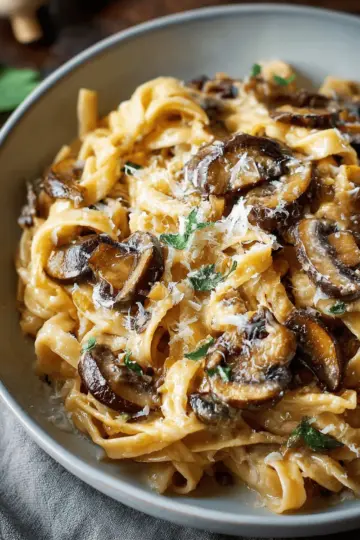 Caramelized Leek and Mushroom Gruyere Pasta