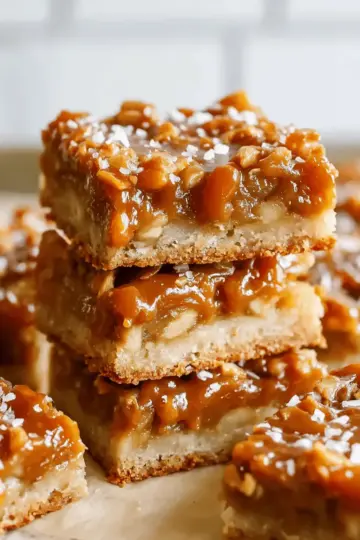 Salted Caramel Apple Bars