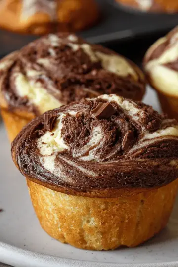 Chocolate Vanilla Swirl Muffins