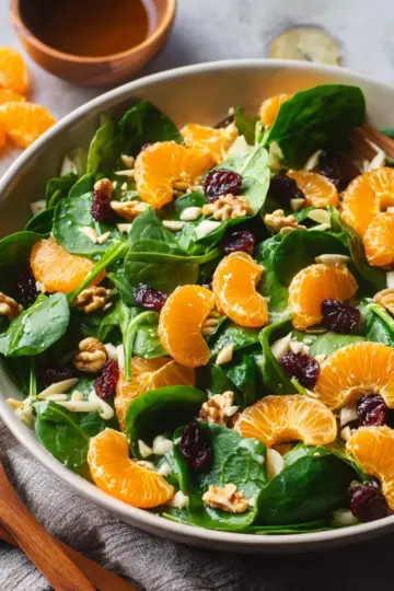 Mandarin Spinach Salad with Teriyaki Dressing