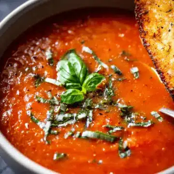 Homemade Roasted Tomato Basil Soup