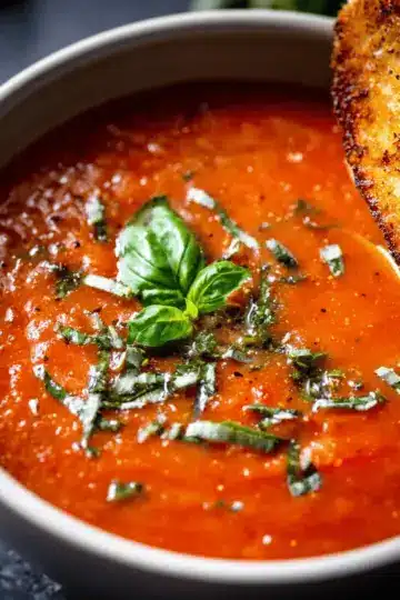 Homemade Roasted Tomato Basil Soup