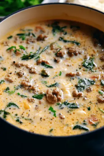 Creamy Parmesan Italian Sausage Soup