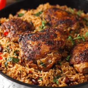 One Pot Caribbean Jerk Chicken & Rice
