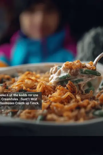 Green Bean Casserole with Mushroom Béchamel & Crispy Onions