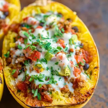 Taco Spaghetti Squash Boats