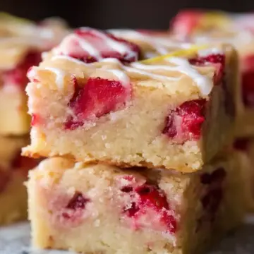 Strawberry Lemon Blondies