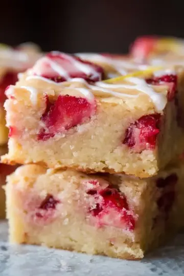Strawberry Lemon Blondies