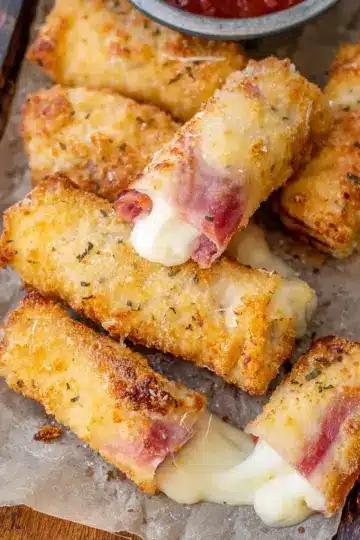 Ham and Mozzarella Cheese Sticks
