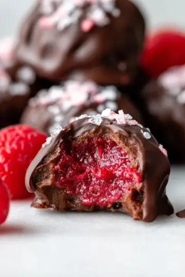 Chocolate-Covered Raspberry Bites
