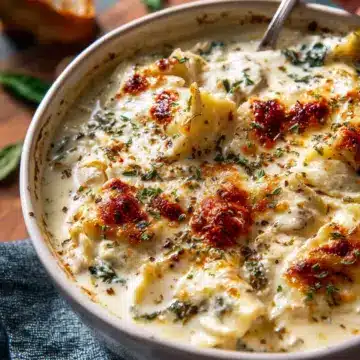 Creamy White Lasagna Soup