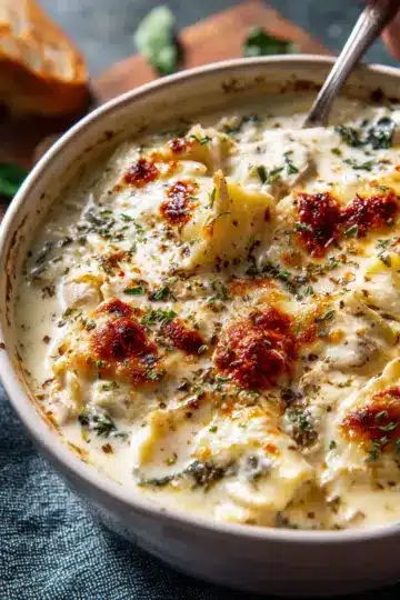 Creamy White Lasagna Soup