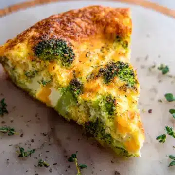 Broccoli Cheddar Frittata Souffle.
