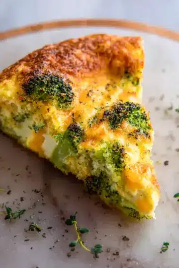 Broccoli Cheddar Frittata Souffle.