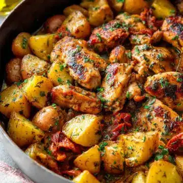 Garlic Butter Chicken and Potato Skillet
