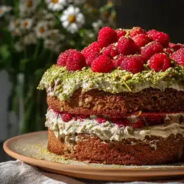 Pistachio Raspberry Cake