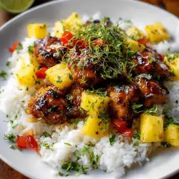 30 Minute Pineapple Chicken with Coconut Rice