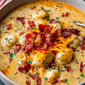 Bacon Cheddar Gnocchi Soup