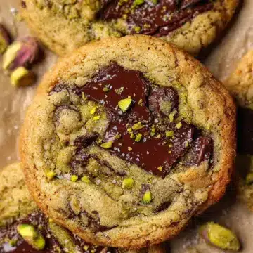 Salted Pistachio Chocolate Chunk Cookies