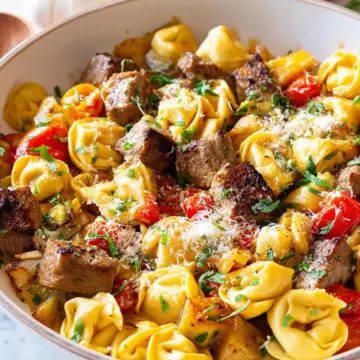 Garlic Parmesan Steak Tortellini