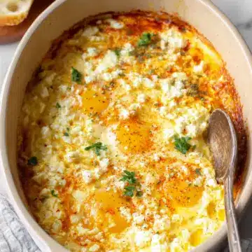 Baked Feta Eggs