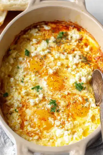 Baked Feta Eggs