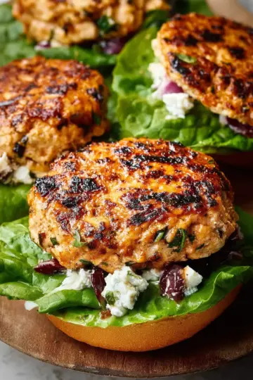 Greek Chicken Burgers