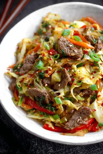Beef and Cabbage Stir Fry