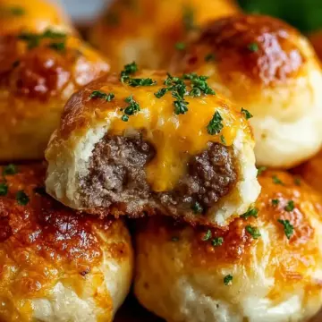Garlic Parmesan Cheeseburger Bombs Recipe