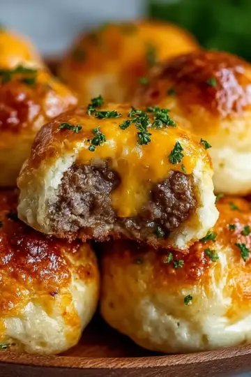 Garlic Parmesan Cheeseburger Bombs Recipe