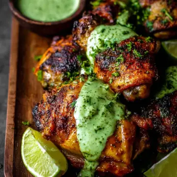 Peruvian Chicken with Green Sauce