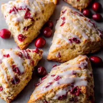 Glazed Cranberry Orange Scones
