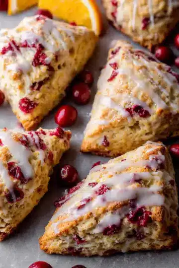 Glazed Cranberry Orange Scones