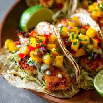 Baja Fish Tacos with Mango Salsa