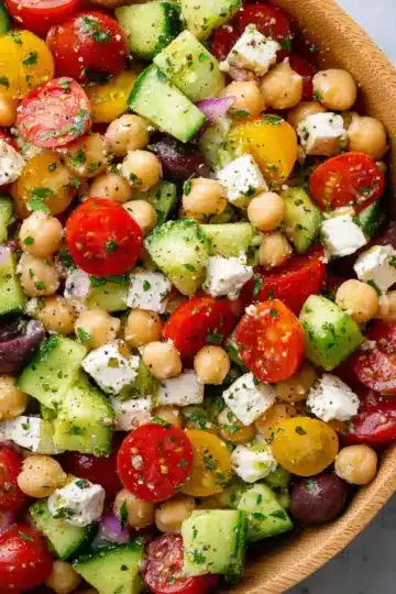 Easy Chickpea Feta Salad