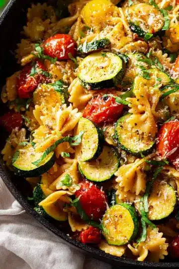 Pasta with Zucchini and Tomatoes